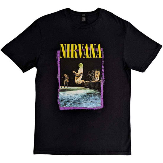 Nirvana Unisex T-Shirt: Stage Jump - Nirvana - Merchandise - PHD - 5060420680751 - 15. august 2016