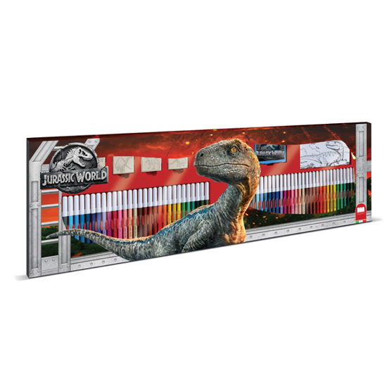 Cover for Multiprint Mega Colouring 60 Pennarelli · Jurassic World Merchandising Ufficiale (MERCH)