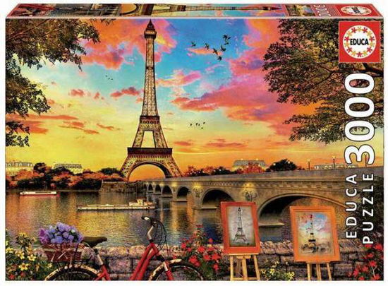 Sunset in Paris 3000pc Puzzle - Educa - Bøker - PAUL LAMOND GAMES - 8412668176751 - 30. oktober 2023