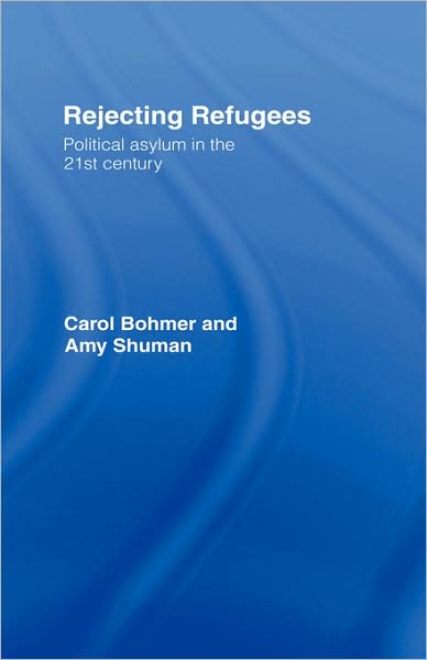 Cover for Bohmer, Carol (Dartmouth College, USA) · Rejecting Refugees: Political Asylum in the 21st Century (Hardcover Book) (2007)