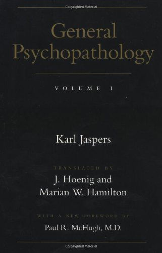 Cover for Karl Jaspers · General Psychopathology (Taschenbuch) [Reprint edition] (1998)