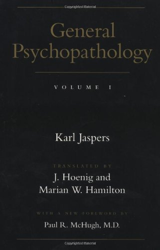 Cover for Karl Jaspers · General Psychopathology (Taschenbuch) [Reprint edition] (1997)