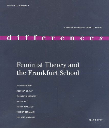 Cover for Wendy Brown · Feminist Theory and the Frankfurt School (Differences, Volume 17, Number 1 (Spring 2006)) (Paperback Book) (2006)