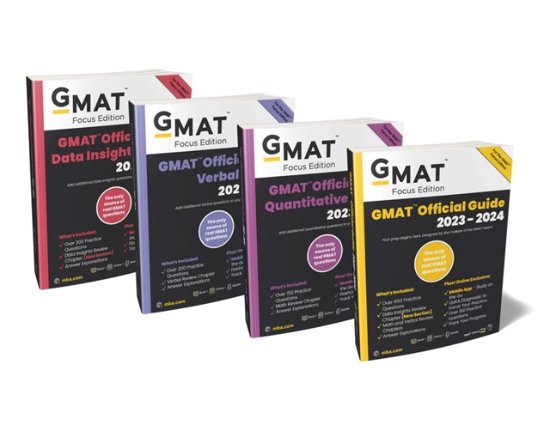 Cover for GMAC (Graduate Management Admission Council) · GMAT Official Guide 2023-2024 Bundle, Focus Edition: Includes GMAT Official Guide, GMAT Quantitative Review, GMAT Verbal Review, and GMAT Data Insights Review + Online Question Bank (Paperback Bog) (2023)