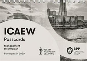 Cover for BPP Learning Media · ICAEW Management Information: Passcards (Spiral Book) (2019)