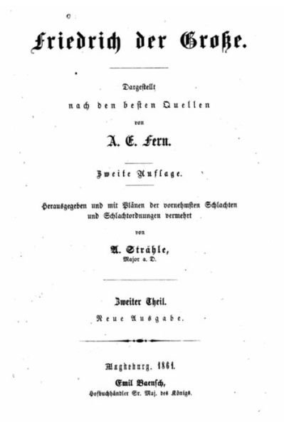 Cover for A E Fern · Friedrich der Grosse (Pocketbok) (2016)