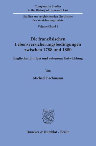 Cover for Bachmann · Die französischen Lebensversic (Book) (2019)