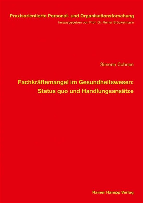 Cover for Cohnen · Fachkräftemangel im Gesundheitsw (Book) (2020)