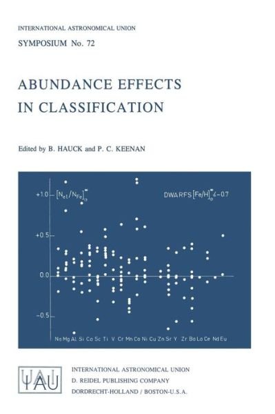 Cover for B Hauck · Abundance Effects in Classification: Dedicated to W.w. Morgan - International Astronomical Union Symposia (Closed) (Paperback Bog) [Softcover Reprint of the Original 1st Ed. 1976 edition] (1976)