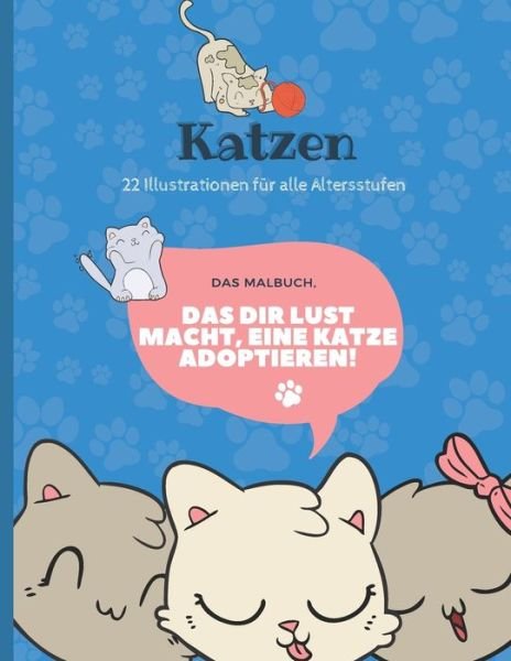 Cover for Paw Prints · Katzen Malbuch (Paperback Book) (2020)