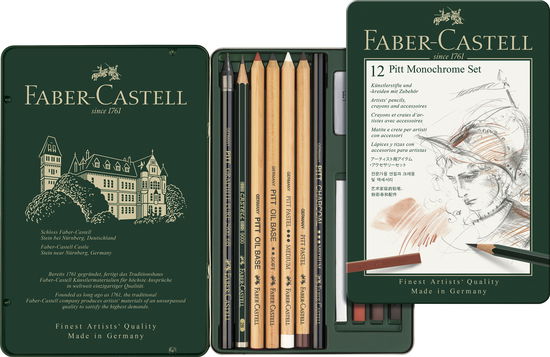 Cover for Faber-castell · Set Pitt Monochrome Tin Of 12 (112975) (Leketøy)