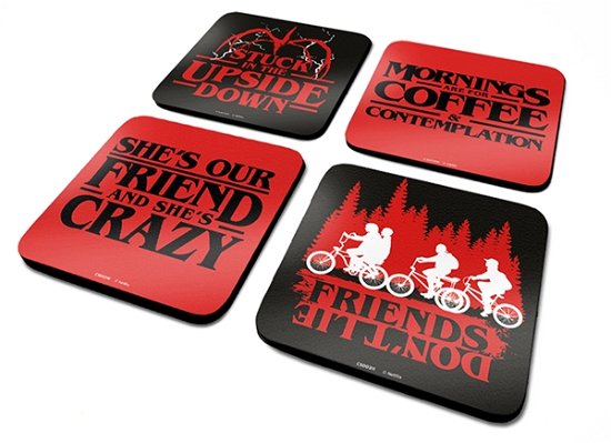 Cover for Coaster · STRANGER THINGS - Official Coaster Pack - Phrases (MERCH) [Black edition] (2021)