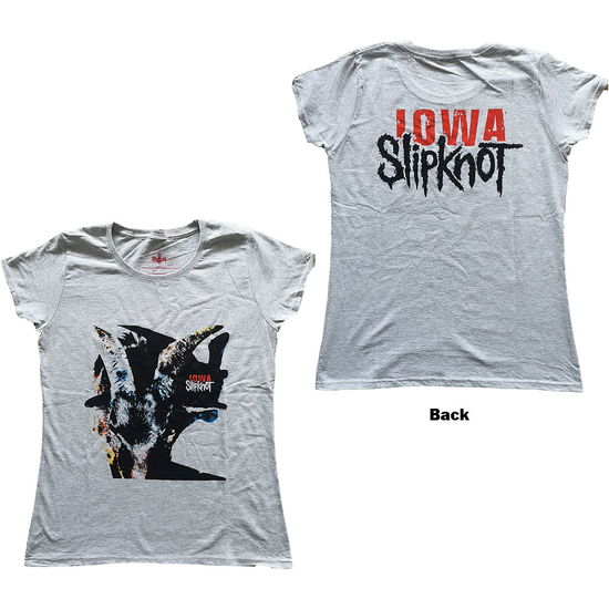 Slipknot Ladies T-Shirt: Iowa Goat Shadow (Back Print) - Slipknot - Merchandise -  - 5056368681752 - July 9, 2021