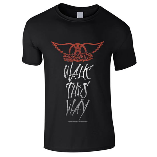 Cover for Aerosmith · Walk This Way (Kids 7-8) (MERCH) [size M] [Black edition] (2018)