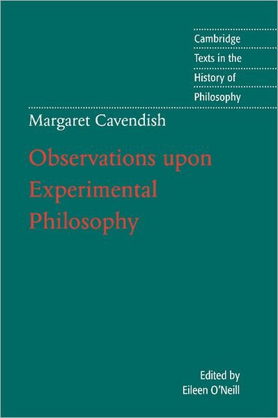 Cover for Margaret Cavendish · Margaret Cavendish: Observations upon Experimental Philosophy - Cambridge Texts in the History of Philosophy (Taschenbuch) [First edition] (2001)