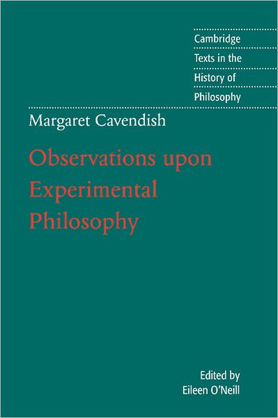 Cover for Margaret Cavendish · Margaret Cavendish: Observations upon Experimental Philosophy - Cambridge Texts in the History of Philosophy (Pocketbok) [First edition] (2001)