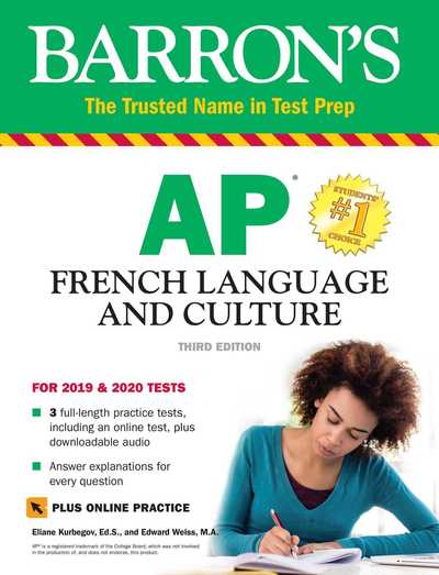 Cover for Eliane Kurbegov · AP French Language and Culture with Online Test &amp; Downloadable Audio (Paperback Book) [Third edition] (2019)