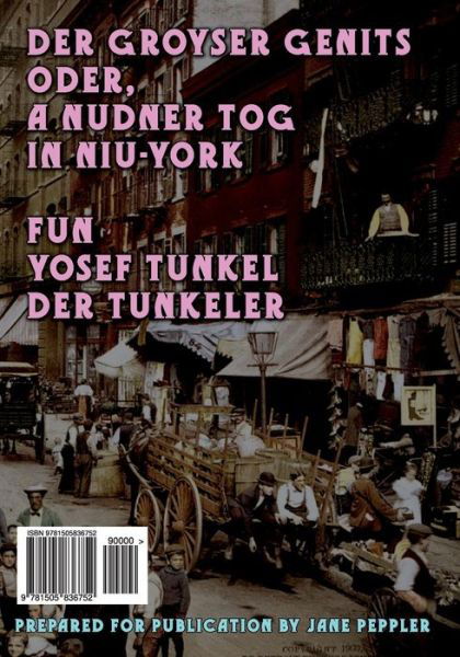 Cover for Yoysef Tunkel · Der Groyser Genits (The Big Yawn) - Yiddish: Oder, a Nudner Tog in Niu-york (A Humoristishe Dertseylung) (Paperback Bog) (2014)