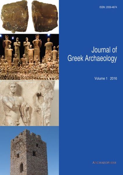 Cover for Journal of Greek Archaeology Volume 1 2016 - Journal of Greek Archaeology (Paperback Book) (2016)