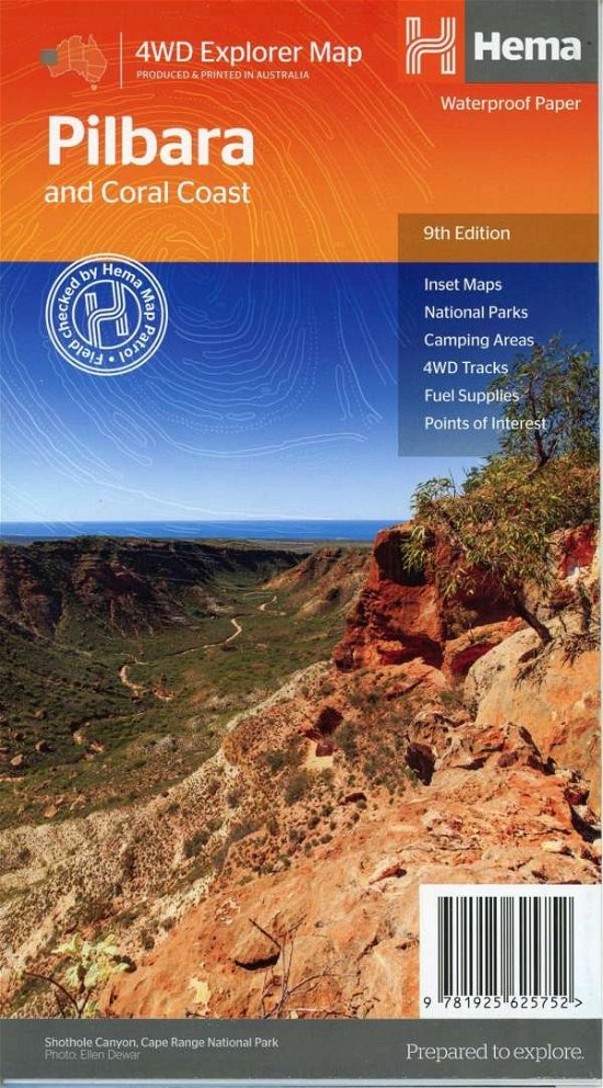 Cover for Hema Maps · Pilbara &amp; Coral Coast Map (Kartor) (2019)