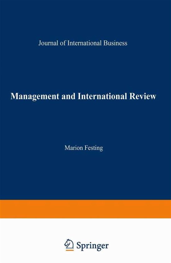 Cover for Marion Festing · Management and International Review: Strategic Issues in International Human Resource Management - Mir Special Issue (Pocketbok) [1999 edition] (1999)