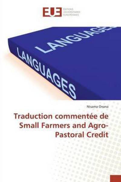 Cover for Onana Ntsama · Traduction Commentee De Small Farmers and Agro-pastoral Credit (Taschenbuch) (2018)