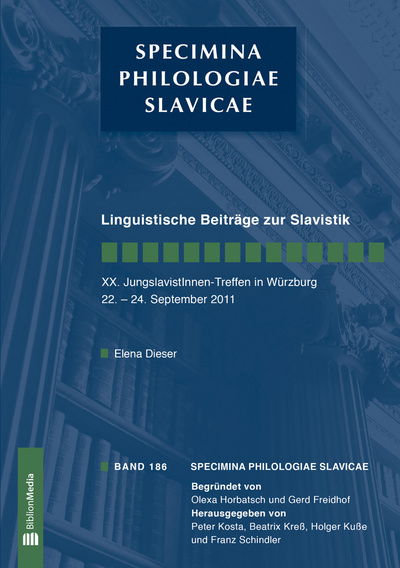 Cover for Linguistische Beitrage Zur Slavistik. XX. Jungslavistinnen-Treffen Wurzburg, 22.-24. September 2011 - Specimina Philologiae Slavicae (Paperback Book) (2015)