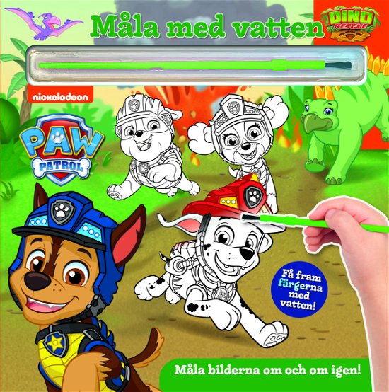 Cover for Måla med vatten; Paw Patrol Dino (Kartonbuch) (2024)