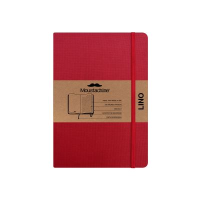 Cover for Moustachine · Moustachine Classic Linen Large Classic Red Ruled Flex (Book) (2024)