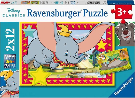 Cover for Ravensburger · Disney Classics: Dombo en Jungleboek Legpuzzel 2x12st. (N/A)