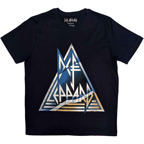 Cover for Def Leppard · Def Leppard Unisex T-Shirt: Triangle Logo (T-shirt) [size M] [Blue - Unisex edition]