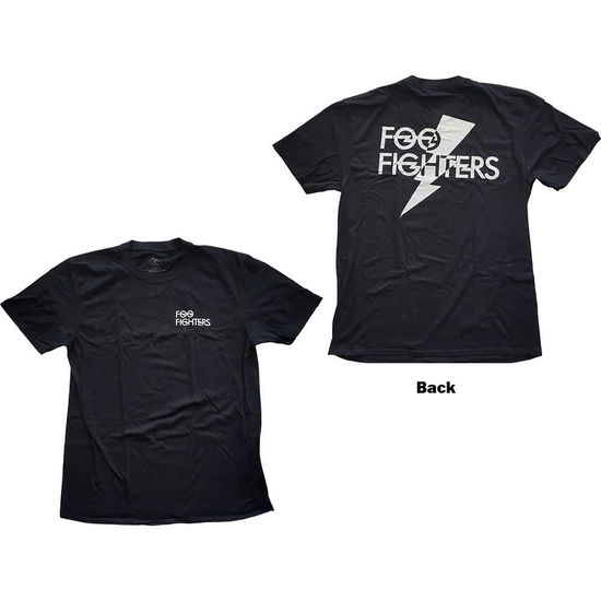 Foo Fighters Unisex T-Shirt: Flash Logo (Back Print) - Foo Fighters - Marchandise -  - 5056368671753 - 