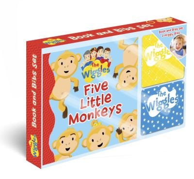 Cover for The Wiggles · The Wiggles - Five Little Monkeys Book and Bib Gift Set (Board book) (2020)