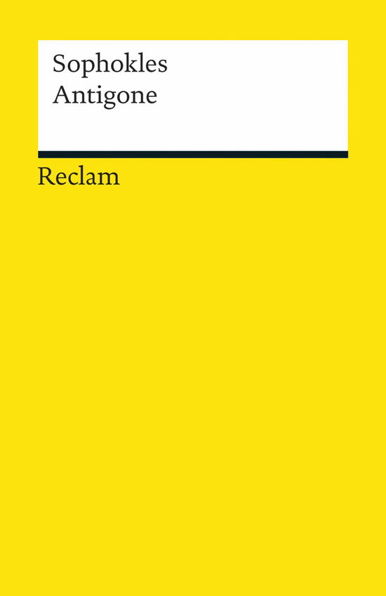 Reclam UB 19075 Sophokles.Antigone - Sophokles - Livros - - 9783150190753 -