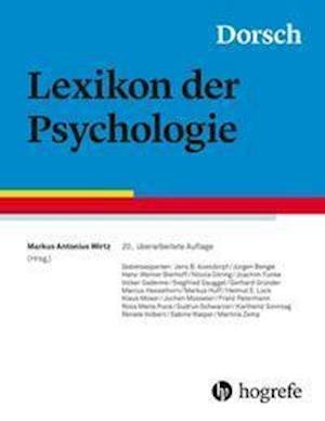 Cover for Markus Antonius Wirtz · Dorsch - Lexikon der Psychologie (Paperback Book) (2021)