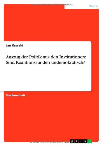 Cover for Oswald · Auszug der Politik aus den Insti (Book) [German edition] (2013)