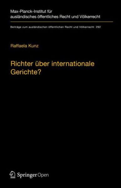 Cover for Kunz · Richter über internationale Gerich (Book) (2020)