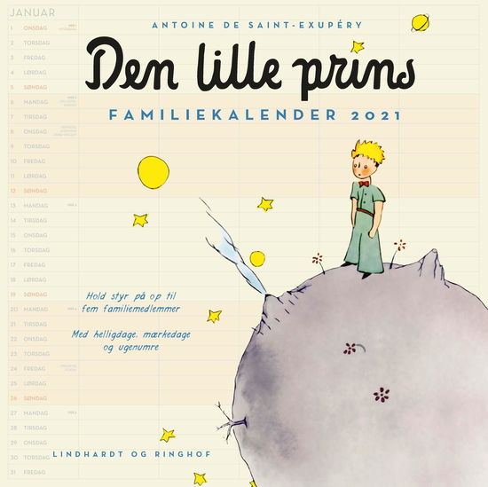 Cover for Antoine de Saint-Exupéry · Den lille prins, familiekalender 2021 (Book) [1er édition] (2020)