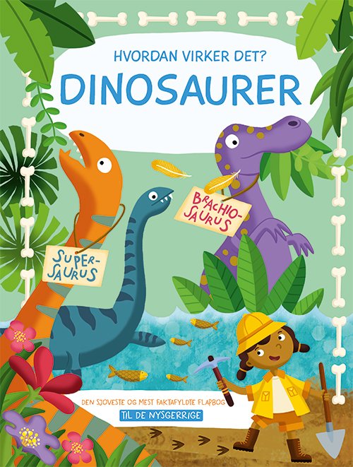 Cover for Til de nysgerrige: Dinosaurer - Til de nysgerrige (papbog med flapper) (Cardboard Book) [1.º edición] (2023)