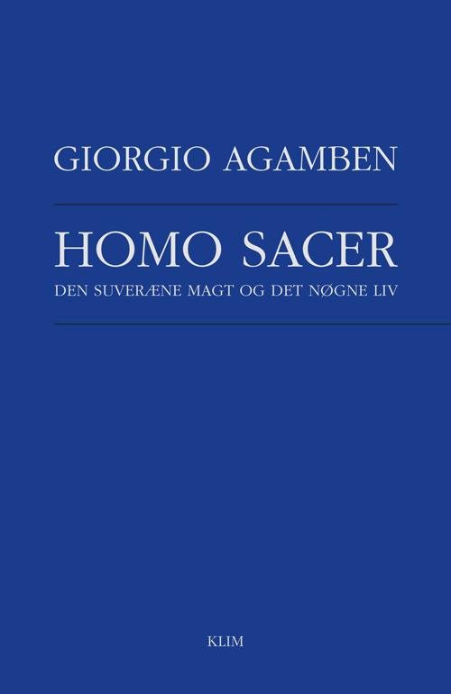 Cover for Giorgio Agamben · Homo Sacer (Heftet bok) [1. utgave] (2016)