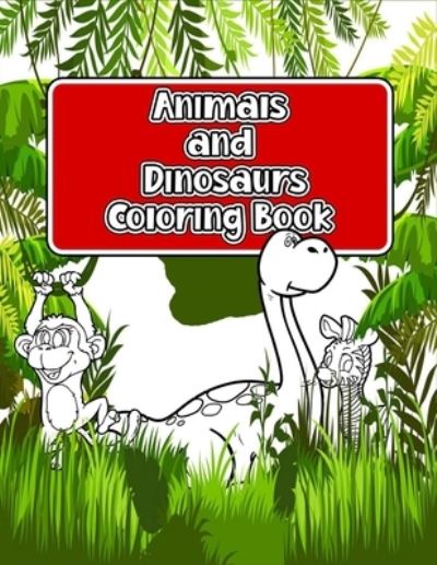 Cover for Steve Johnson · Animals and Dinosaurs Coloring Book (Taschenbuch) (2020)