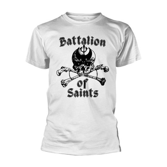 Cover for Battalion of Saints · Skull &amp; Crossbones (T-shirt) [size S] [White edition] (2019)