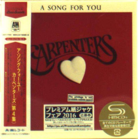 Cover for Carpenters · Song for You (CD) (2016)