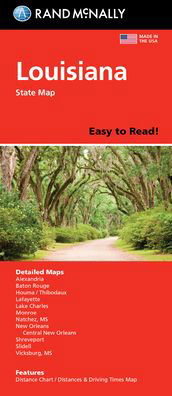 Cover for Rand McNally · Rand McNally Easy to Read Louisiana State Map (Hæftet bog) (2022)