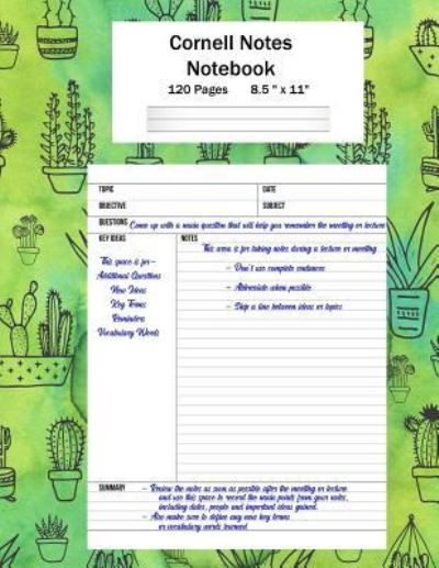 Cornell Notes Notebook - Cricket Creek Creatives - Books - Createspace Independent Publishing Platf - 9781724974754 - August 7, 2018