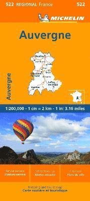 Auvergne Limousin - Michelin Regional Map 522 - Michelin - Books - Michelin Editions des Voyages - 9782067258754 - January 19, 2023