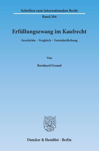 Cover for Freund · Erfüllungszwang im Kaufrecht (Book) (2015)