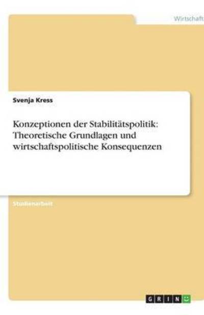 Cover for Kress · Konzeptionen der Stabilitätspolit (Book) [German edition] (2009)