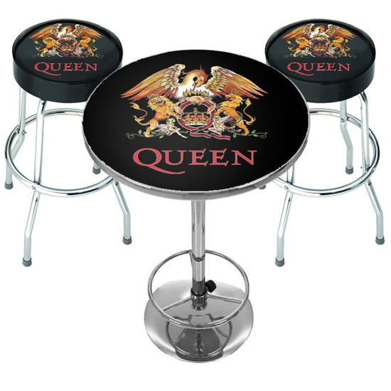 Classic Crest Bar Set (Table & 2 X Bar Stools) - Queen - Produtos - ROCK SAX - 0712198719755 - 1 de junho de 2021