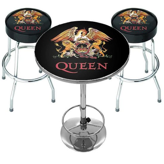 Classic Crest Bar Set (Table & 2 X Bar Stools) - Queen - Merchandise - ROCK SAX - 0712198719755 - June 1, 2021